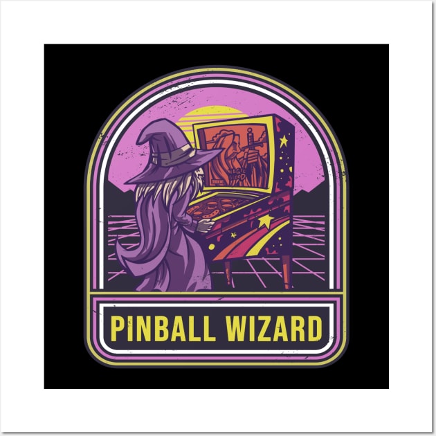 Retro Pinball Wizard Wall Art by Cosmo Gazoo